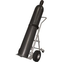 Four-Wheel Cylinder Hand Trucks, Pneumatic Wheels, 10" W x 8" L Base, 1000 lbs. OCP Construction Supplies