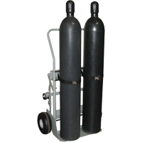 Four-Wheel Cylinder Hand Trucks, Pneumatic Wheels, 28" W x 6" L Base, 1000 lbs. OCP Construction Supplies