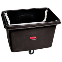 Cube Truck with Spring Platform, Polyethylene, 44-1/16" L x 31" W x 32-1/2" H, 14 cu.ft. Volume, 500 lbs. Capacity OCP Construction Supplies
