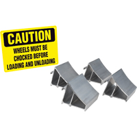 Ensemble de cales-roue en aluminium, 7" la x 6" p x 6" h OCP Construction Supplies