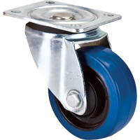 Blue Caster, Swivel, 4" (101.6 mm), Rubber, 350 lbs. (158.8 kg.) OCP Construction Supplies