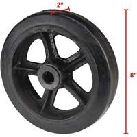 Roue en caoutchouc moul&eacute;, 8" (203 mm) dia. x 2" (51 mm) la, Capacit&eacute; de 400 lb (181 kg) OCP Construction Supplies