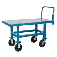 Chariots &agrave; plateforme sur&eacute;lev&eacute;e, 48" lo x 24" la x Capacit&eacute; 2000 lb, Roues en Nylon OCP Construction Supplies