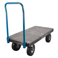 Chariots &agrave; plateforme en plastique, 60" lo x 30" la, 900 lb cap, Roues Anticrevaison OCP Construction Supplies