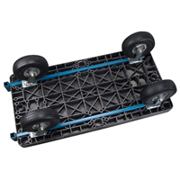 Chariots &agrave; plateforme en plastique, 60" lo x 30" la, 900 lb cap, Roues Anticrevaison OCP Construction Supplies