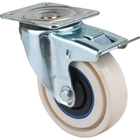 Roulettes sandwich, Pivotant avec frein, 4" (101,6 mm), Nylon, 440 lb (199,58 kg) OCP Construction Supplies