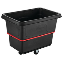 Heavy-Duty Utility Truck, Black Recycled Plastic, 26"/38-3/8" L x 26"/38-2/5" W x 28-1/4"/28-3-10" H, 8 cu. Ft. Volume, 700 lbs. Capacity OCP Construction Supplies