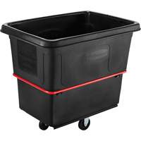 Heavy-Duty Utility Truck, Black Recycled Plastic, 44-3/8" L x 31" W x 38-1/4" H, 16 cu. ft. Volume, 1000 lbs. Capacity OCP Construction Supplies