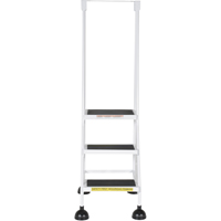 Stop-Step Ladders, 3 Steps, 16" Step Width, 28-11/16" Platform Height, Steel OCP Construction Supplies