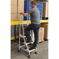 Stop-Step Ladders, 3 Steps, 16" Step Width, 28-11/16" Platform Height, Steel OCP Construction Supplies