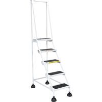 Light-Duty Stop-Step Ladders, 5 Steps, 16" Step Width, 47-11/16" Platform Height, Steel OCP Construction Supplies