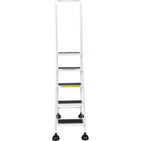 Light-Duty Stop-Step Ladders, 5 Steps, 16" Step Width, 47-11/16" Platform Height, Steel OCP Construction Supplies