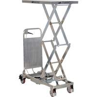 Manual Hydraulic Scissor Lift Table, 27-1/2" L x 17-3/4" W, Partial Stainless Steel, 220 lbs. Capacity OCP Construction Supplies