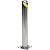 Safety Bollard, Stainless Steel, 36" H x 8" W, Silver OCP Construction Supplies