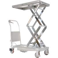 Manual Hydraulic Scissor Lift Table, 35-1/2" L x 20" W, Partial Stainless Steel, 800 lbs. Capacity OCP Construction Supplies