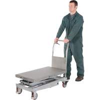 Manual Hydraulic Scissor Lift Table, 35-1/2" L x 20" W, Partial Stainless Steel, 800 lbs. Capacity OCP Construction Supplies