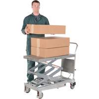 Manual Hydraulic Scissor Lift Table, 35-1/2" L x 20" W, Partial Stainless Steel, 800 lbs. Capacity OCP Construction Supplies