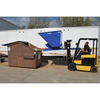 Self-Dumping Hopper, Steel, 3 cu.yd., Blue OCP Construction Supplies