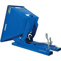 Self-Dumping Hopper, Steel, 3/4 cu.yd., Blue OCP Construction Supplies