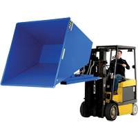 Self-Dumping Hopper, Steel, 2-1/2 cu.yd., Blue OCP Construction Supplies