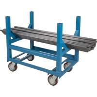 Chariot &agrave; berceaux pour tuyaux et barres, 24" lo x 24" la x 34" h, Capacit&eacute; de 2500 lb, Roue Polyur&eacute;thane OCP Construction Supplies