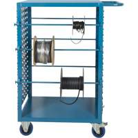 Chariot mobile pour mat&eacute;riaux bobin&eacute;s, Acier, 6 Montants, 21" la x 48" h x 38" p, Capacit&eacute; de 1200 lb OCP Construction Supplies