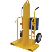 Welding Cylinder Torch Cart, Foam-Filled Wheels, 24" W x 19-1/2" L Base, 500 lbs. OCP Construction Supplies