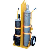 Welding Cylinder Torch Cart, Foam-Filled Wheels, 23-1/8" W x 22-13/16" L Base, 500 lbs. OCP Construction Supplies
