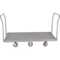 Heavy Duty Plastic Platform Truck, 60" L x 30" W, 3000 lbs. Cap., Polyurethane Wheels OCP Construction Supplies