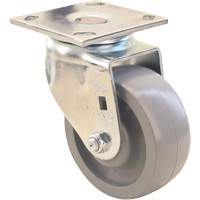 Max9 Directional & Wheel iLock Caster, Swivel with Brake, 6" (152.4 mm), Envirothane Grey-WOW, 1100 lbs. (498.95 kg.) OCP Construction Supplies