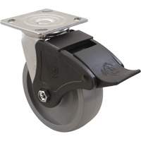 Max9 Caster, Swivel, 6" (152.4 mm), Envirothane Grey-WOW, 1100 lbs. (498.95 kg.) OCP Construction Supplies