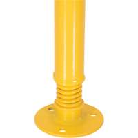 Spring Loaded Bollard, Steel, 42" H x 2-1/8" W, Yellow OCP Construction Supplies