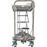 Table &eacute;l&eacute;vatrice hydraulique manuelle &agrave; ciseaux, 36-1/4" lo x 19-3/8" la, Acier inoxydable, Capacit&eacute; 600 lb OCP Construction Supplies