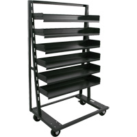 Chariot &agrave; cadre en A robuste &agrave; un c&ocirc;t&eacute; avec 6 plateaux, 38" x 25" x 63", Capacit&eacute; 2500 lb OCP Construction Supplies