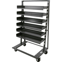 Chariot &agrave; cadre en A robuste &agrave; un c&ocirc;t&eacute; avec 6 plateaux, 38" x 25" x 63", Capacit&eacute; 2500 lb OCP Construction Supplies