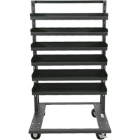 Chariot &agrave; cadre en A robuste &agrave; un c&ocirc;t&eacute; avec 6 plateaux &agrave; rebords, 38" x 25" x 63", Capacit&eacute; 2500 lb OCP Construction Supplies
