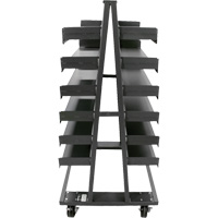 Chariot &agrave; cadre en A robuste &agrave; deux c&ocirc;t&eacute;s avec 12 plateaux, 38" x 30" x 63", Capacit&eacute; 2500 lb OCP Construction Supplies
