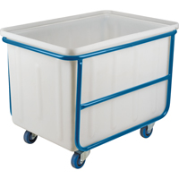 Straight Wall Box Truck, White Polyethylene, 46" L x 28" W x 31" H, 14 cu. ft. Volume, 1000 lbs. Capacity OCP Construction Supplies
