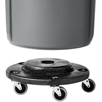Brute&reg; Dolly, Polyethylene, Black, Fits: 20 - 55 US Gal. OCP Construction Supplies