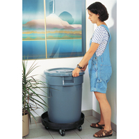 Waste Container Dolly, Polyethylene, Black OCP Construction Supplies