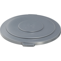 Round Brute&reg; Tops, Flat Lid, Plastic/Polyethylene, Fits Container Size: 26-1/2" Dia. OCP Construction Supplies