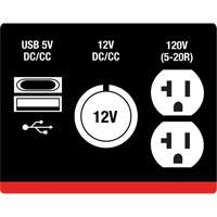 G&eacute;n&eacute;ratrice &agrave; onduleur, Surtension 2500 W, Nominale 1800 W, R&eacute;servoir 4,2 L OCP Construction Supplies