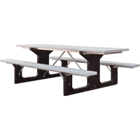 Recycled Plastic Picnic Tables, 6' L x 61-1/2" W, Grey OCP Construction Supplies
