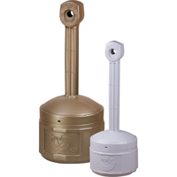 Smokers Cease-Fire&reg; Cigarette Butt Receptacle, Free-Standing, Plastic, 4 US gal. Capacity, 38-1/2" Height OCP Construction Supplies