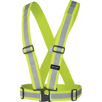 5592 Elastic Safety Harness, High Visibility Lime-Yellow, Silver Reflective Colour, One Size OCP Construction Supplies