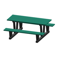 Recycled Plastic Outdoor Picnic Tables, 72" L x 60-5/16" W, Green OCP Construction Supplies