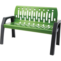 Stream Benches, Steel, 48" L x 48" W x 34" H, Green OCP Construction Supplies