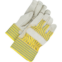 Fitters Gloves with Patch Palm, One Size, Grain Cowhide Palm, Fleece Inner Lining OCP Construction Supplies
