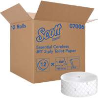 Papier hygi&eacute;nique Scott Essential, Rouleau G&eacute;ant/Sans rouleau central, 2 Pli, Longueur 1150', Blanc OCP Construction Supplies
