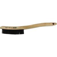 Economy Curved Handle Scratch Brush, Brass, 3 x 19 Wire Rows, 13-3/4" Long OCP Construction Supplies